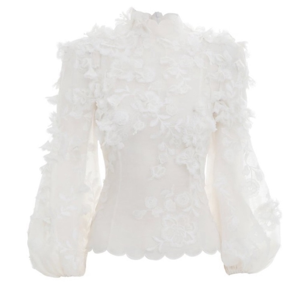 Zimmerman Ivory Postcard Applique Top Resort RTW 2022